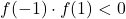 f(-1)\cdot f(1)<0