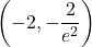 \left(-2,-\dfrac{2}{e^2}\right)