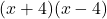 (x+4)(x-4)