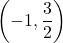 \left(-1, \dfrac32\right)