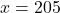 Rendered by QuickLaTeX.com x=205