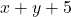 Rendered by QuickLaTeX.com x+y+5