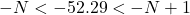 -N<-52.29<-N+1