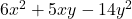 6x^2+5xy-14y^2