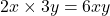 2x\times3y=6xy