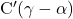 \mathrm{C}'(\gamma-\alpha)