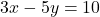 3x-5y=10