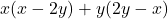 x(x-2y)+y(2y-x)