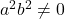 a^2b^2\neq0