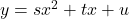 y=sx^2+tx+u