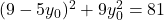 (9-5y_0)^2+9y_0^2=81