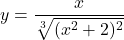 y=\dfrac{x}{\sqrt[3]{(x^2+2)^2}}