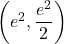 \left(e^2, \dfrac{e^2}{2}\right)