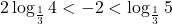 2\log_{\frac13}4<-2<\log_{\frac13}5