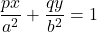 \dfrac{px}{a^2}+\dfrac{qy}{b^2}=1