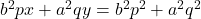 b^2px+a^2qy=b^2p^2+a^2q^2