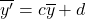 \overline{y'}=c\overline{y}+d