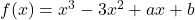 f(x)=x^3-3x^2+ax+b