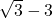 Rendered by QuickLaTeX.com \sqrt3-3