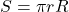 Rendered by QuickLaTeX.com S=\pi rR