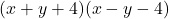 (x+y+4)(x-y-4)