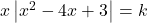 x\left| x^2-4x+3 \right|=k