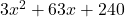 3x^2+63x+240