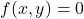 f(x, y)=0