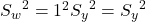 {S_w}^2=1^2{S_y}^2={S_y}^2