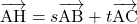 \bekutoru{AH}=s\bekutoru{AB}+t\bekutoru{AC}