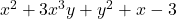 x^2+3x^3y+y^2+x-3