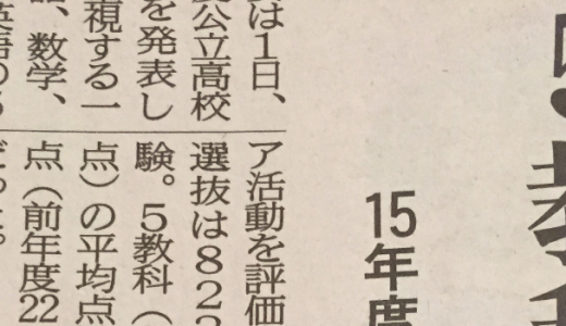 高校入試の平均点と今年度