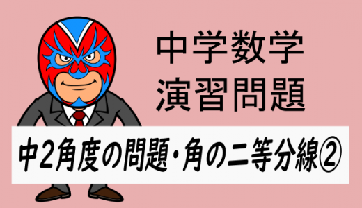 中学数学：中2角度の問題・角の二等分線②