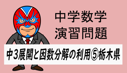 中学数学：展開と因数分解の利用⑤栃木県