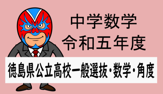 emath：R5(2023)年度徳島県公立高校入試：数学：角度