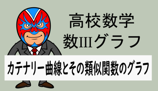 TikZ：カテナリー曲線とその類似関数のグラフ